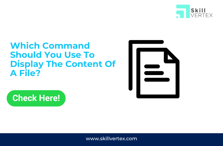 Which Command Should You Use To Display The Content Of A File?